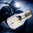 ARAMOX ampoule de phare COB de moto BA20D moto LED phare Blub faisceau haut / bas faisceau COB Scooter lampe-1