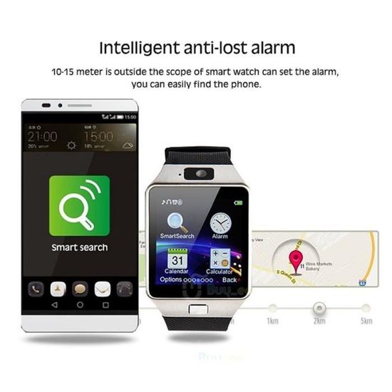 Dz09 Bluetooth montre Smart Watch SmartWatch avec appareil photo