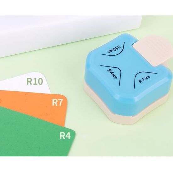 Perforatrice D'angle 3 En 1 Arrondisseur Angle Arrondi R4/7/10mm Pour Papier /Scrapbooking/Cartes