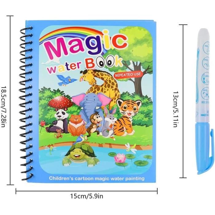 Livre de Dessin Magique à l'Eau Réutilisable Tableau de Griffonnage pour Enfants Carnet de Peinture Lavable avec Stylo Jouet Éducatif d'Art pour Tout-Petits Activité de Voyage Livre de Dessin Magique à l'Eau Réutilisable Tableau de Griffonnage pour Enfants Carnet de Peinture Lavable avec Stylo Jouet Éducatif d'Art pour Tout-Petits Activité de Voyage