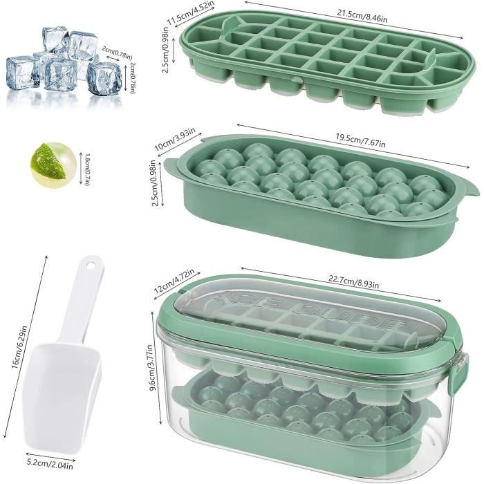 Lot De 2 Bacs à Glaçons En Silicone Avec Couvercle Bébé – 15 Compartiments Parfait Pour Cocktails, Whisky, Aliments Bébé & Boissons Rafraîchissantes