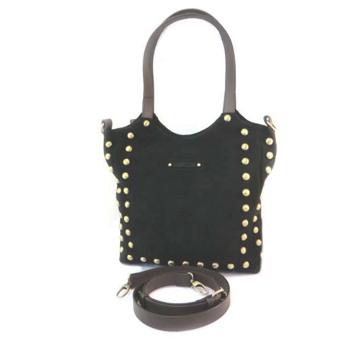 Sac cuir Scooter noir 36x20x7.5 cm P4321 noir Cdiscount Bagagerie Maroquinerie