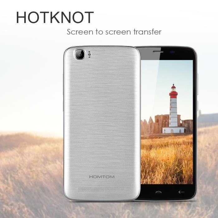 HOMTOM HT6 4G LTE 5.5'' Smartphone Argenté Débloqué (Écran