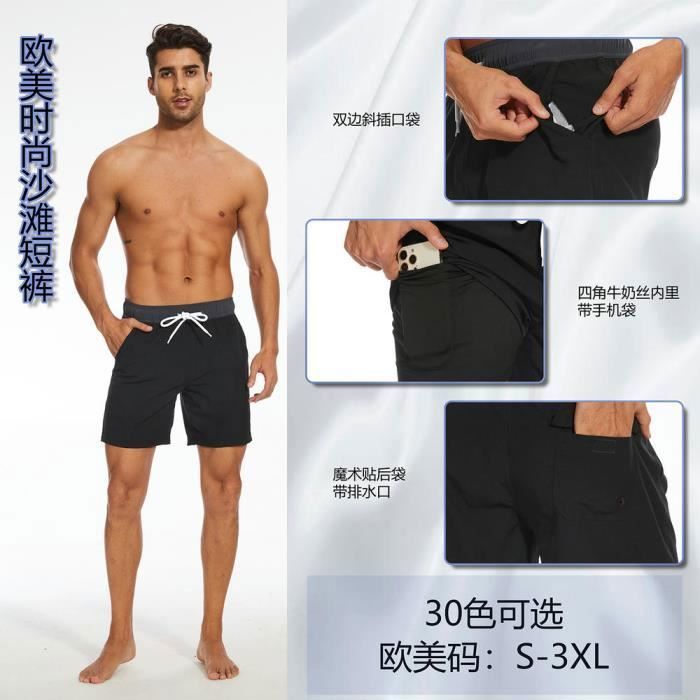 Maillot Short de Bain Homme Piscine Séchage Rapide Surf l'été
