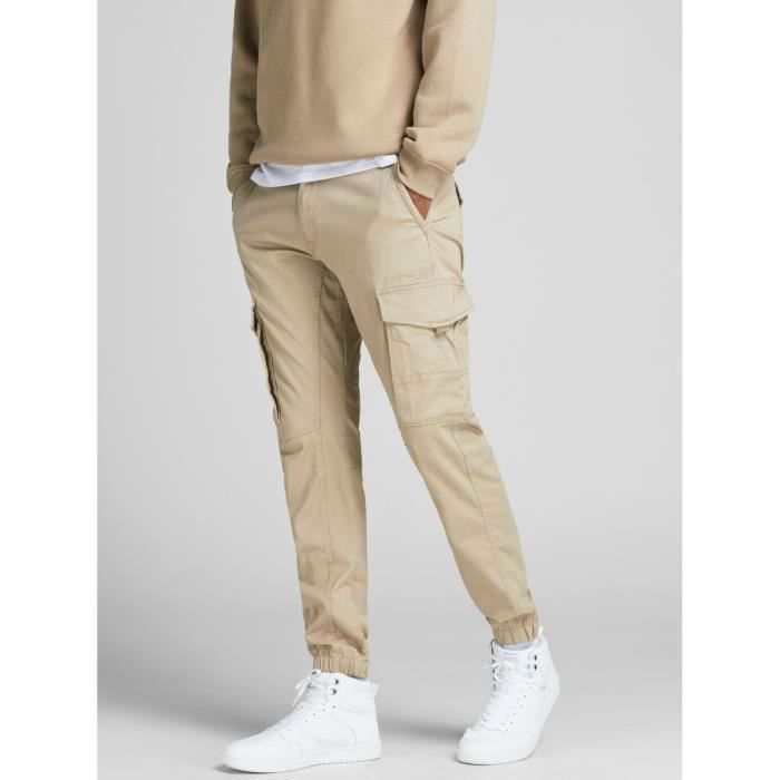 Pantalon Jack Jones Paul Flake marron clair 36x32 Marron