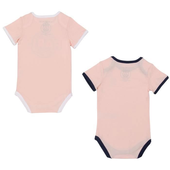 2 x body bebe fille PSG Collection officielle PARIS SAINT GERMAIN Rose Cdiscount Pret a Porter