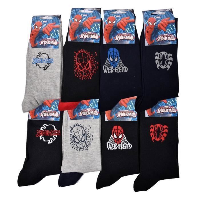 Chaussettes OZABI Pack HOMME SPIDERMAN 9 paires Licence Spiderman