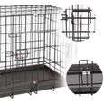 Cage de Transport Pliable - Pour Chiens et Chats - Noir - Avec 2 Portes - 76x47x53 cm!!!-2