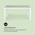 Table de jardin rectangulaire 6 places - Blumfeldt Bilbao - Polywood - Aluminium blanc & gris-2