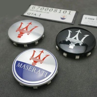 Cache Moyeux Maserati Ghibli 152mm - Set De 4 Enjoliveurs ABS Avec Logo, Remplacement Origine