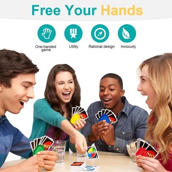 Set De 4 Porte-cartes Et 2 Boîtes De Rangement – Mains Libres – Plastique, Couleurs – Enfant, Adulte, Personne âgée
