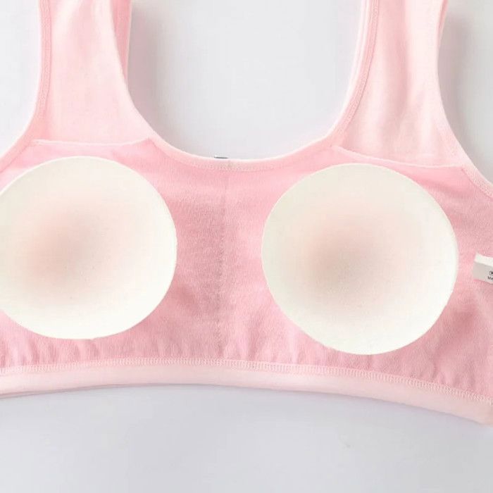 Lot De 4 Soutiens-gorge De Sport Sans Armatures Pour Filles 8-12 Ans - Coton Doux, Bretelles Spaghetti, Sans Coutures - Idéal Sport, Quotidien, Nuit