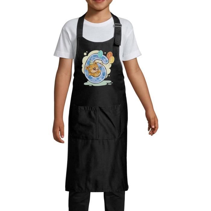 Tablier De Cuisine Enfant Avec Toque – Imperméable, Réglable, 2 Poches – Idéal Pour Cuisiner, Peindre Ou Barbecue – Garçons Et Filles