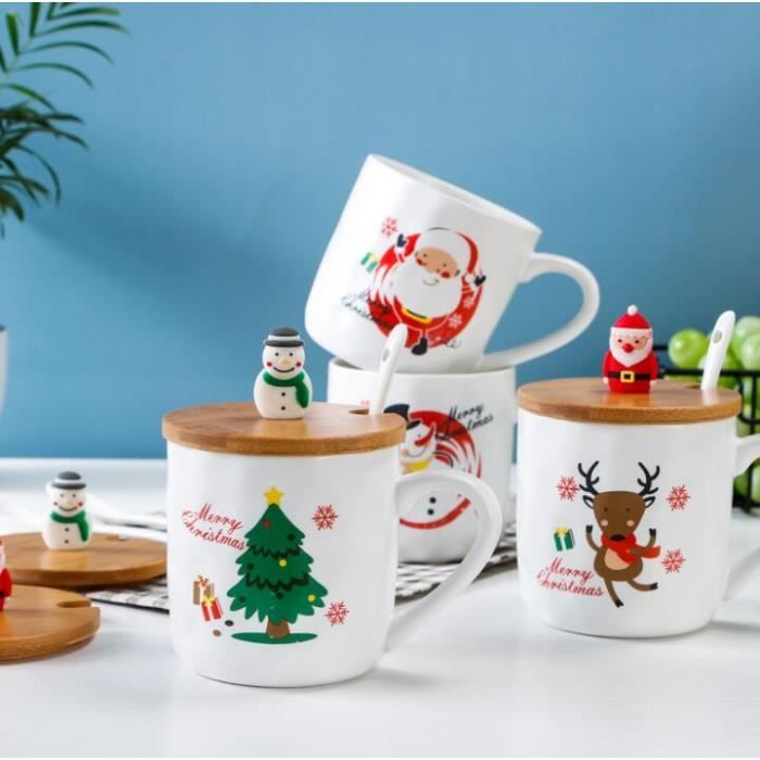 Tasse En Porcelaine Fine Décor Noël - Blanche - Marque AMBIENTE - Neuf Sous Emballage