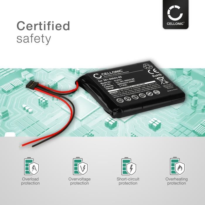 Batterie pour navigateur GPS Garmin Edge 820 520 500 205 200