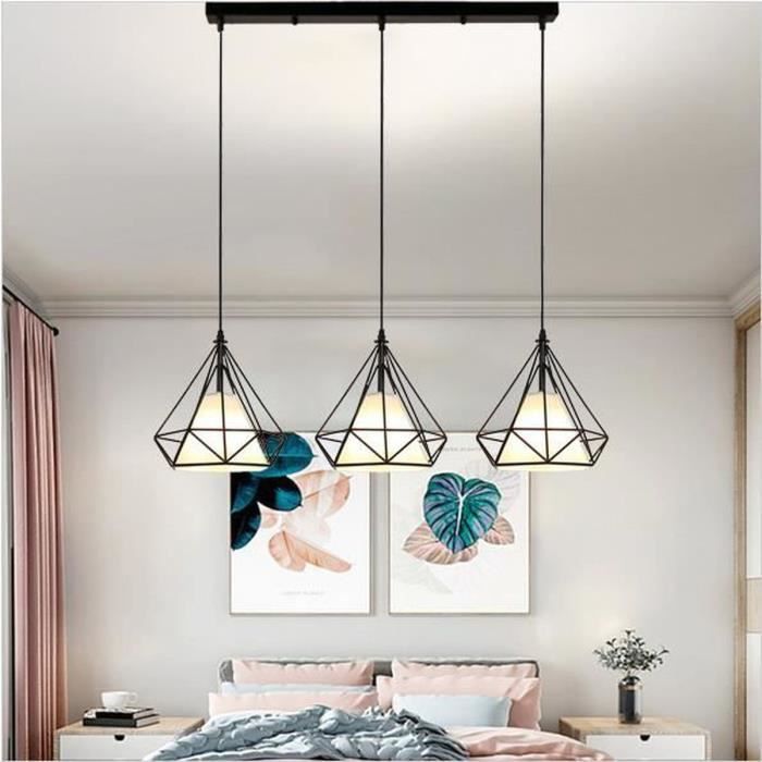Lampe à suspension design noire - Triangolo