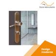 Poignée de porte plaque sans perçage argentée - design moderne et facile à installer - poignées aluminium pour portes-3