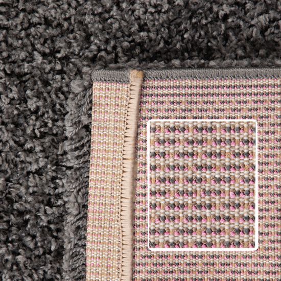 Tapis Shaggy pile longue couleur unique Rose