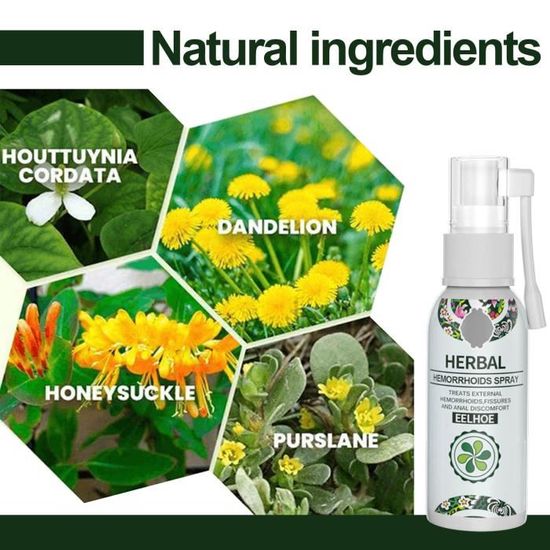 Hémorroïdes à base de plantes naturelles Spray soulagement de la douleur  hémorroïde Spray naturel externe 30 ml k1 - Cdiscount Au quotidien