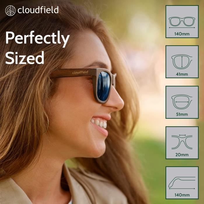 Lunette de deals soleil femme bois