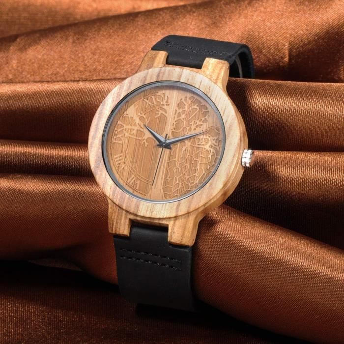 Montre bambou 2025 homme