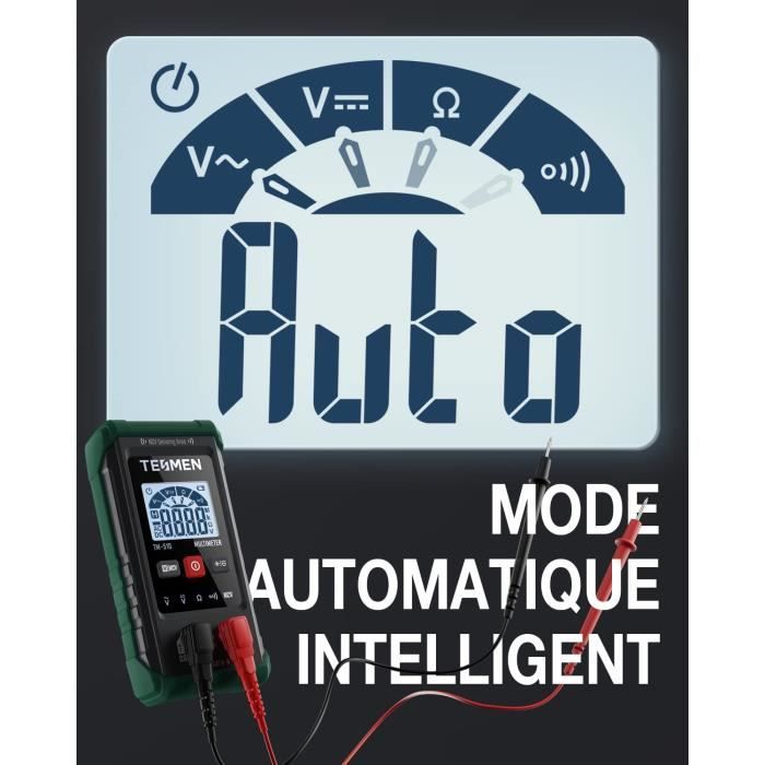 Tm-510 Multimetre Numerique, Testeur Electrique 4000 Comptes, Multimetre  Professionnel Mesure Intelligente, Auto-Ranging Volt[H7] - Cdiscount  Bricolage