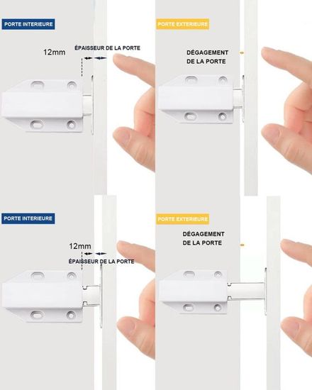 Paire De Poignées De Porte Intérieures Noir Métal Pour Ford F150 F250 F350 1987-1996 - Remplacement Direct LH RH
