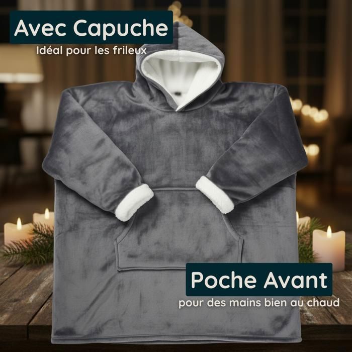 Sweat à Capuche Homme Protégé – Gris, Taille M – Poche Kangourou – Neuf Sans étiquette