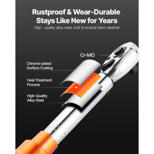 VANPO Clé Dynamométrique Numérique 1/2 (6.8-135 Nm), Haute Précision