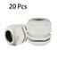 100 x imperméable 16mm IP68 compression câble farce glande avec écrous 5-10mm
