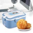 1.5L 12V boîte à repas chauffante boîte à lunch Portable pour Voyager (Bleu)-0