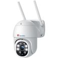 Ctronics 4MP Caméra Surveillance WiFi Extérieure PTZ Vision Nocturne Couleur 25M-30M Détection Humaine Suivi Automatique-0