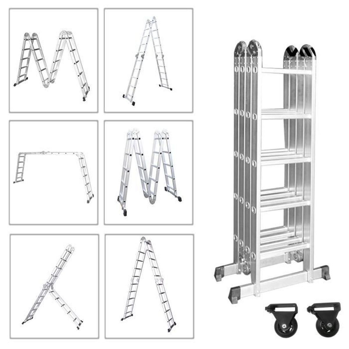 Acheter Echelle multi-usage en alu avec traverse, 3 pièces