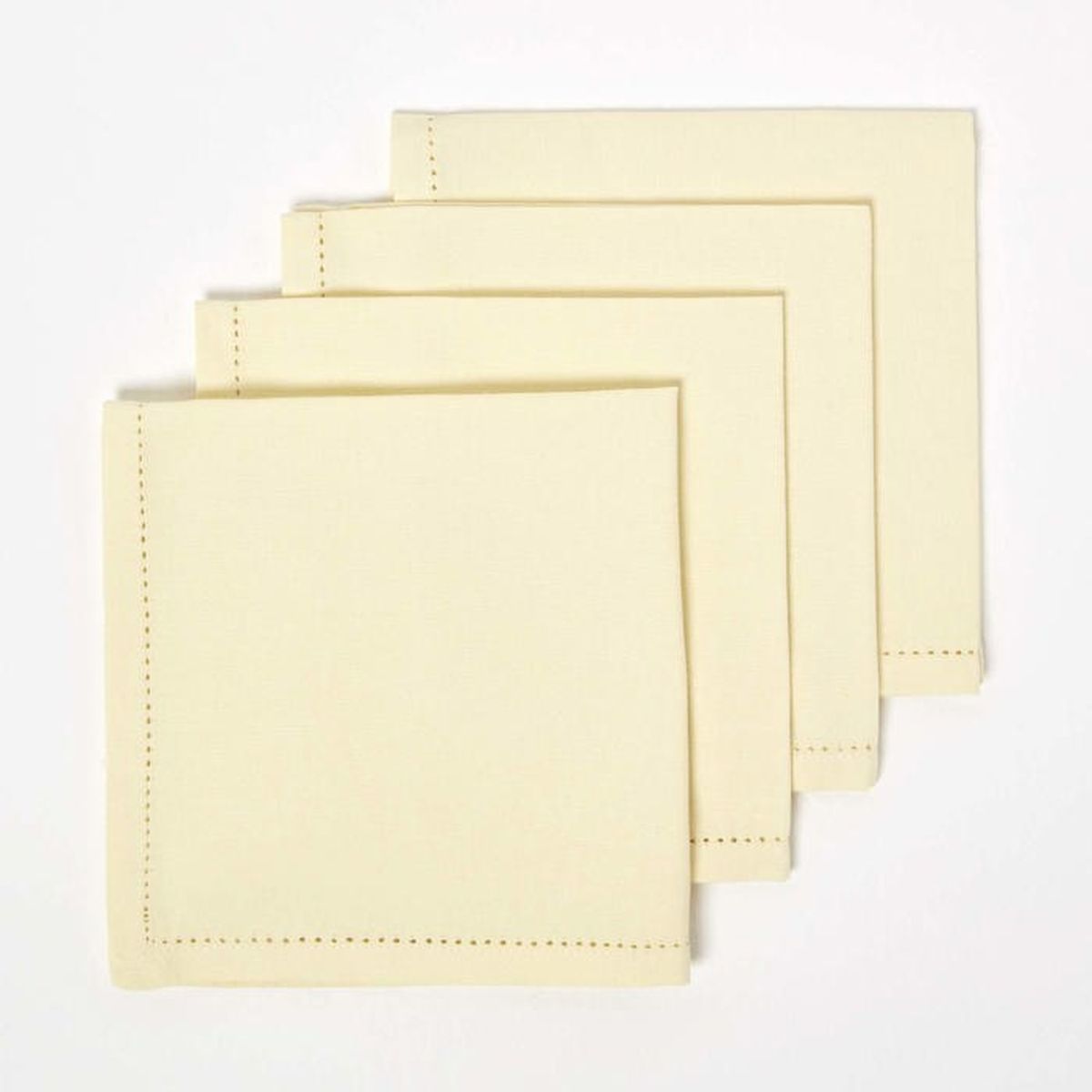 Lot De 4 Serviettes De Table 100 Coton Creme Achat Vente