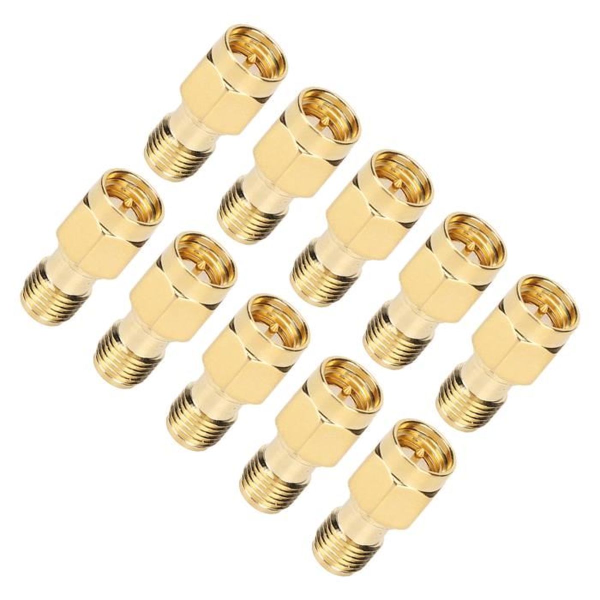 Adaptateur RF Droit SMA Mâle Vers MCX Femelle 50 Ohms - Bydpete, Plaqué Or