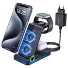 MANKIW -Chargeur Induction 3 en 1 -Station de Charge Sans fil - Pliable - 18W - Compatible iPhone et Apple Watch,AirPods