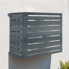 IDMarket - Metalen scherm airconditioning antracietgrijs bescherming