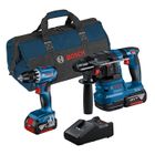 BOSCH PROFESSIONAL Combo-kit - BOSCH - GSR 18V-45 + GBH 18V-22 - Batterie 4,0 Ah - Perceuse à percussion