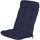 BEAUTISSU HOME STYLE Beautissu Coussin chaise jardin Flair HL 120x50x8cm Bleu foncé - Coussin exterieur jardin - Dossier haut - Intérieur & Extérieur