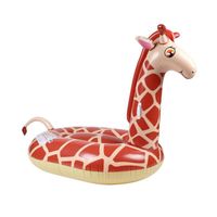 Bouée Gonflable XXL Chevauchable - Giraffe - 140x140x105cm - Piscine & Plage