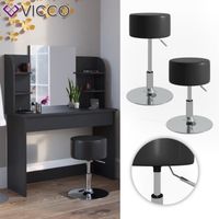 Vicco Tabouret Design, Noir, 33 x 67 cm pour table de maquillage