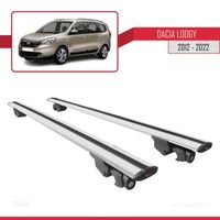 Pour Dacia Lodgy 2012-2022 HOOK Barres de Toit Railing Porte-Bagages de voiture Avec verrouillable Alu Gris