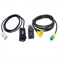 Pièces Auto,Adaptateur USB, AUX, câble audio pour voiture VW Passat B6-B7, Golf 5 MK5, Golf 6 MK6 GTI, - Type USB set and AUX Set