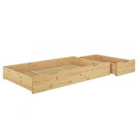 Set de 2 tiroirs de rangement spécialement pour les lits surélevés, pin naturel 90.10-S5-2