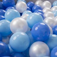 Boules en plastique multicolores pour piscine et parc bébé KiddyMoon - Baby Blue-Bleu-Perle - Certifié Eurofins