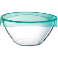LUMINARC Saladier + couvercle Keep'n bowl T 17 cm transparent et vert