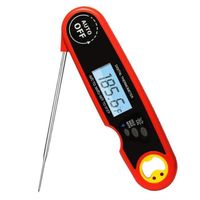 MEIDONG Thermomètre Cuisine Digital - Sonde de Temperature Pliable - Avec Écran LED RétroÉclairage - Thermomètre Cuisson pour