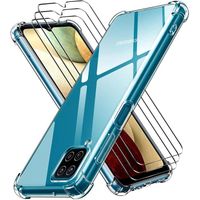 Coque pour Samsung Galaxy A12 / M12 + 3 Pack Protection Écran en Verre Trempé, Transparent Étui de Protection en Silicone Antichoc