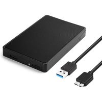 Boîtier Externe USB 3.0 pour Disque Dur SATA III II I HDD SSD 2.5 Pouces - 6To Max - 5Gbps - UASP Compatible