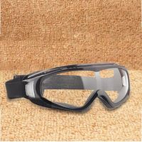 Lunettes de protection d'equitation de lentille transparente avec cadre noir lunettes de protection de coup-vent de moto